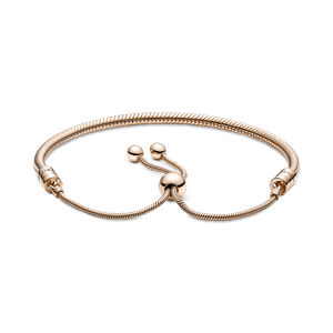 Brazalete Deslizante Diseño Cadena de Serpiente Rosa