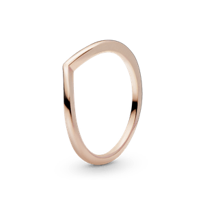 Anillo Hueso de Los Deseos Pulido Recubrimiento en Oro Rosa