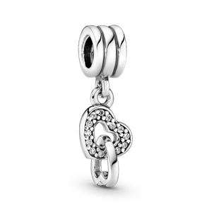 Charm Colgante Corazones Entrelazados Pandora Plata Esterlina