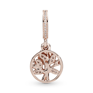 Charm Colgante Generaciones de Familia Recubrimiento en Oro Rosa