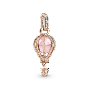 Charm Colgante Globo Aerostático Rosa Resplandeciente