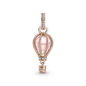 Charm Colgante Globo Aerostático Rosa Resplandeciente