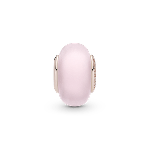 Charm de Cristal Murano Recubrimiento en Oro Rosa Mate