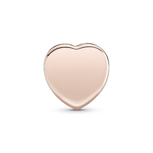 Charm Sujetador Corazón de Pavé Recubrimiento en Oro Rosa Reflexions