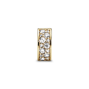 Charm Sujetador de Pavé Transparente Recubrimiento en Oro