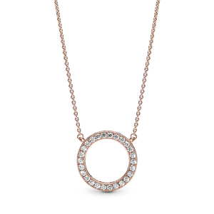 Collar Círculo de Brillo Recubrimiento en Oro Recubrimiento en Oro Rosa