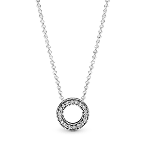 Collar Collier Círculo de Pavé con Logotipo Pandora