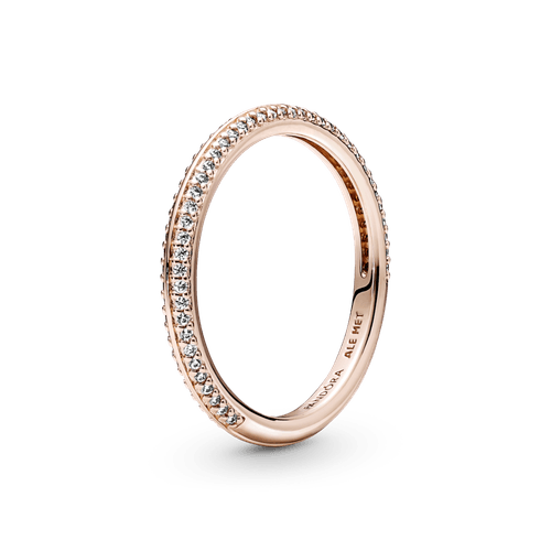 Anillo de Pavé Recubrimiento en Oro Rosa Pandora Me