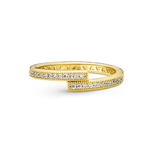 Anillo Sobrepuesto Reluciente Recubrimiento en Oro
