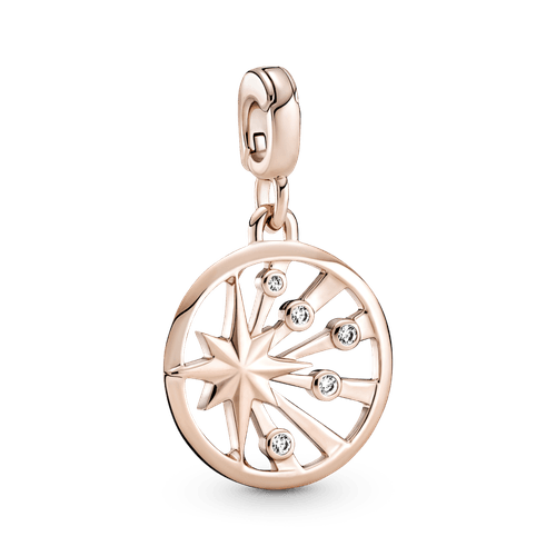 Medallón Rayos de Vida Recubrimiento en Oro Rosa de 14K Pandora Me