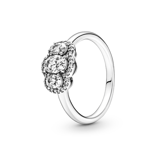 Anillo Vintage en Pandora Plata Esterlina de Ley Tres Piedras Pandora Plata Esterlina