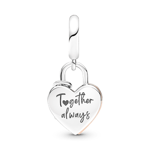 Charm Colgante Doble Candado del Corazó
