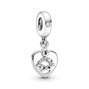 Charm Colgante Corazón Amigas Para Siempre