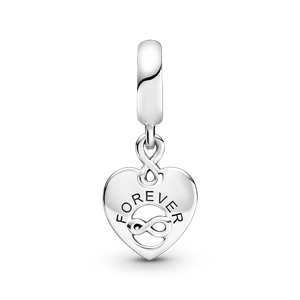 Charm Colgante Corazón Amigas Para Siempre