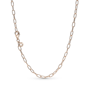 Collar Cadena de Eslabones Recubrimiento en Oro Rosa