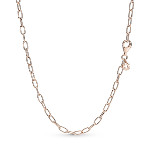 Collar Cadena de Eslabones Recubrimiento en Oro Rosa