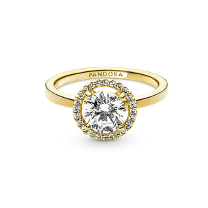 Anillo Halo Redondo Brillante