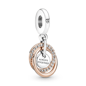 Charm Colgante Círculos Entrelazados Familia Por Siempre