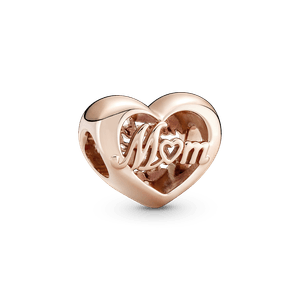 Charm Corazón Gracias Mamá Recubrimiento en Oro Rosa