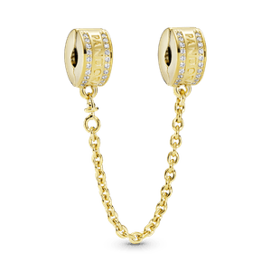 Cadena de Seguridad con Logotipo Recubrimiento en Oro