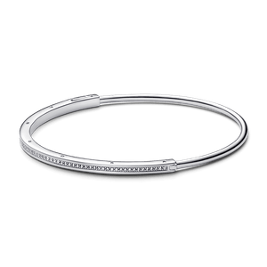 Brazalete Rígido I-D Pandora Signature Plata