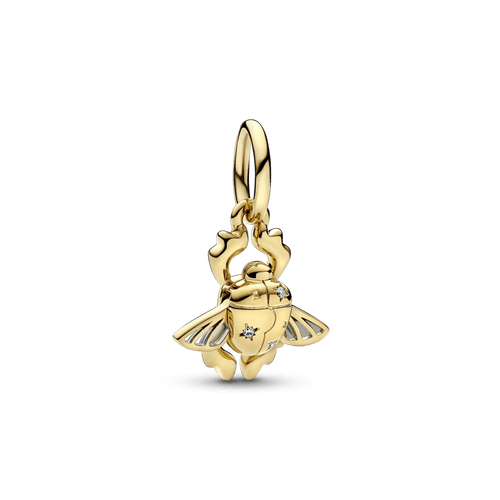 Charm Colgante Escarabajo Scarab de Aladdín de Disney Recubrimiento en Oro de 14K