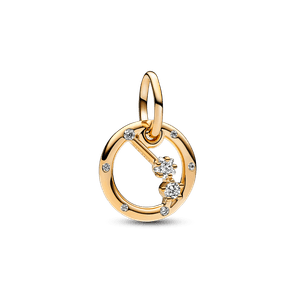 Charm Colgante Zodiaco Aries Recubrimiento en Oro de 14k