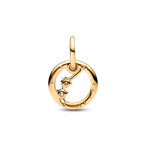 Charm Colgante Zodiaco Aries Recubrimiento en Oro de 14k