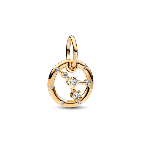 Charm Colgante Zodiaco Cáncer Recubrimiento en Oro de 14k