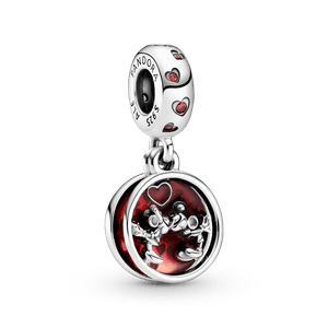 Charm Colgante Amor y Besos con Mickey Mouse y Minnie Mouse de Disney