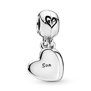 Charm Colgante Corazón Dividido Madre E Hijo