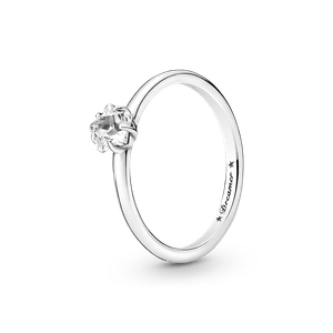 Anillo Solitario en Plata de Ley Estrella Brillante Celestial
