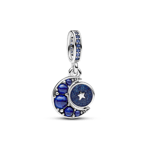 Charm Colgante Giratorio Luna Brillante