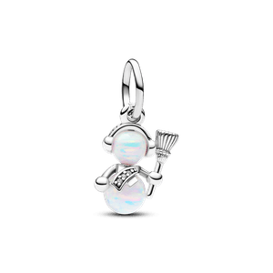 Charm Colgante Muñeco de Nieve Opalescente