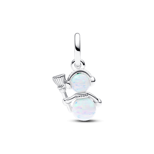 Charm Colgante Muñeco de Nieve Opalescente