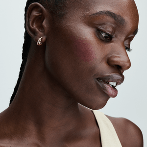 Aretes de Aro Pavé Cruzado Dorado