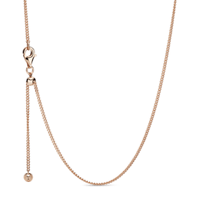 Collar Cadena de Bordillo Recubrimiento en Oro Rosa
