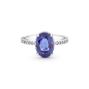 Anillo de Compromiso en Plata de Ley Halo Brillante