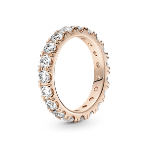 Anillo en Pandora Plata Esterlina de Ley Eternity Brillante Recubrimiento en Oro Rosa