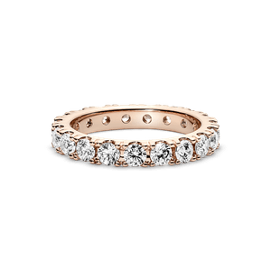Anillo en Pandora Plata Esterlina de Ley Eternity Brillante Recubrimiento en Oro Rosa