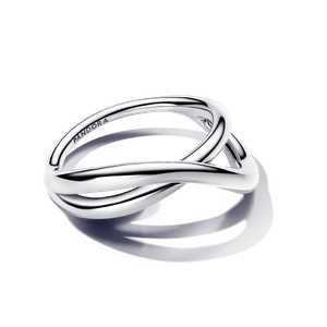 Anillo Infinito Forma Orgánica Plata