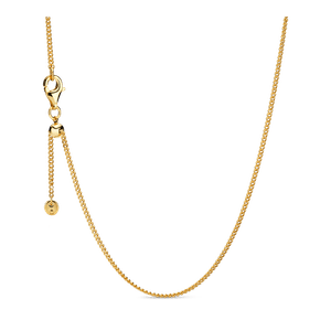 Collar de cadena de bordillo Recubrimiento en Oro de 14k