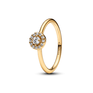 Anillo Halo Redondo en Pavé