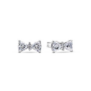 Aretes de botón Lazo Brillante