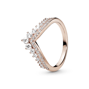 Anillo Hueso de Los Deseos Princesa Recubrimiento en Oro Rosa