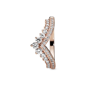 Anillo Hueso de Los Deseos Princesa Recubrimiento en Oro Rosa