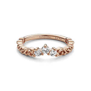 Anillo Tiara Remolino Real Recubrimiento en Oro Rosa