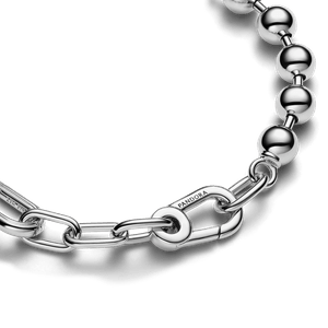Brazalete de Eslabones Link y Cuentas Metálicas Pandora ME en Plata Esterlina