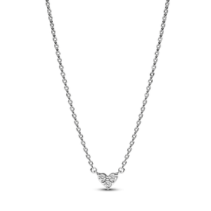 Collar Corazón triple Gema Plata