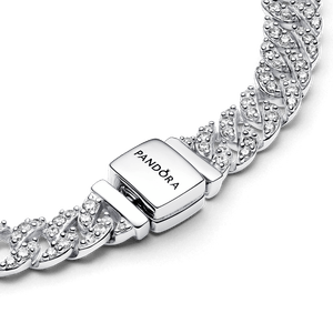 Brazalete Cadena Cubana en Pavé